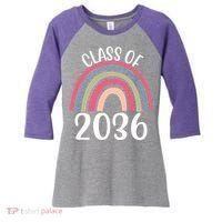 Class Of 2036 Rainbow Graduation Women's Tri-Blend 3/4-Sleeve Raglan Shirt thumb 0