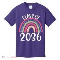 Class Of 2036 Rainbow Graduation Kids T-Shirt thumb 0