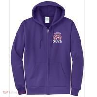 Class Of 2036 Rainbow Graduation Full Zip Hoodie thumb 0