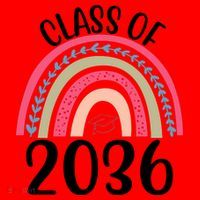 Class Of 2036 Rainbow Graduation Santa Hat thumb 1