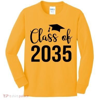 Class Of 2035 Graduation Kids Long Sleeve Shirt