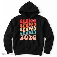 Class Of 2026 Back To School Groovy Graduation Senior 26 Hoodie thumb 0
