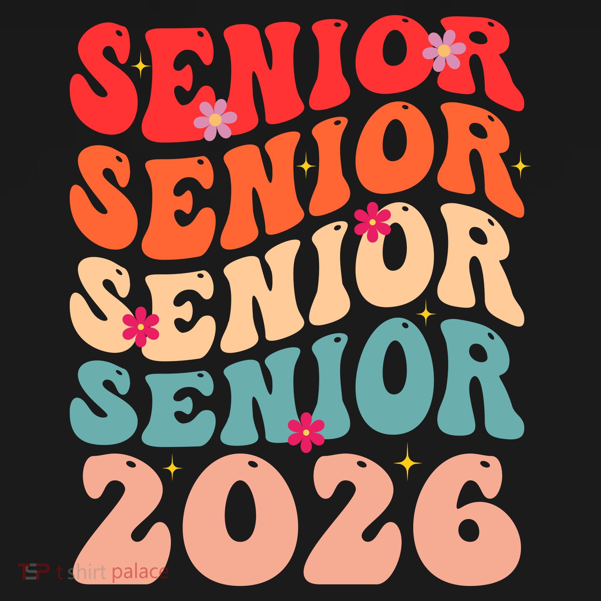 Class Of 2026 Back To School Groovy Graduation Senior 26 Sweatshirt