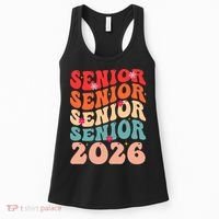 Class Of 2026 Back To School Groovy Graduation Senior 26 Women's Tank Top thumb 0