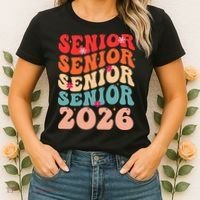Class Of 2026 Back To School Groovy Graduation Senior 26 Women's T-Shirt thumb 2