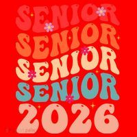 Class Of 2026 Back To School Groovy Graduation Senior 26 Santa Hat thumb 1