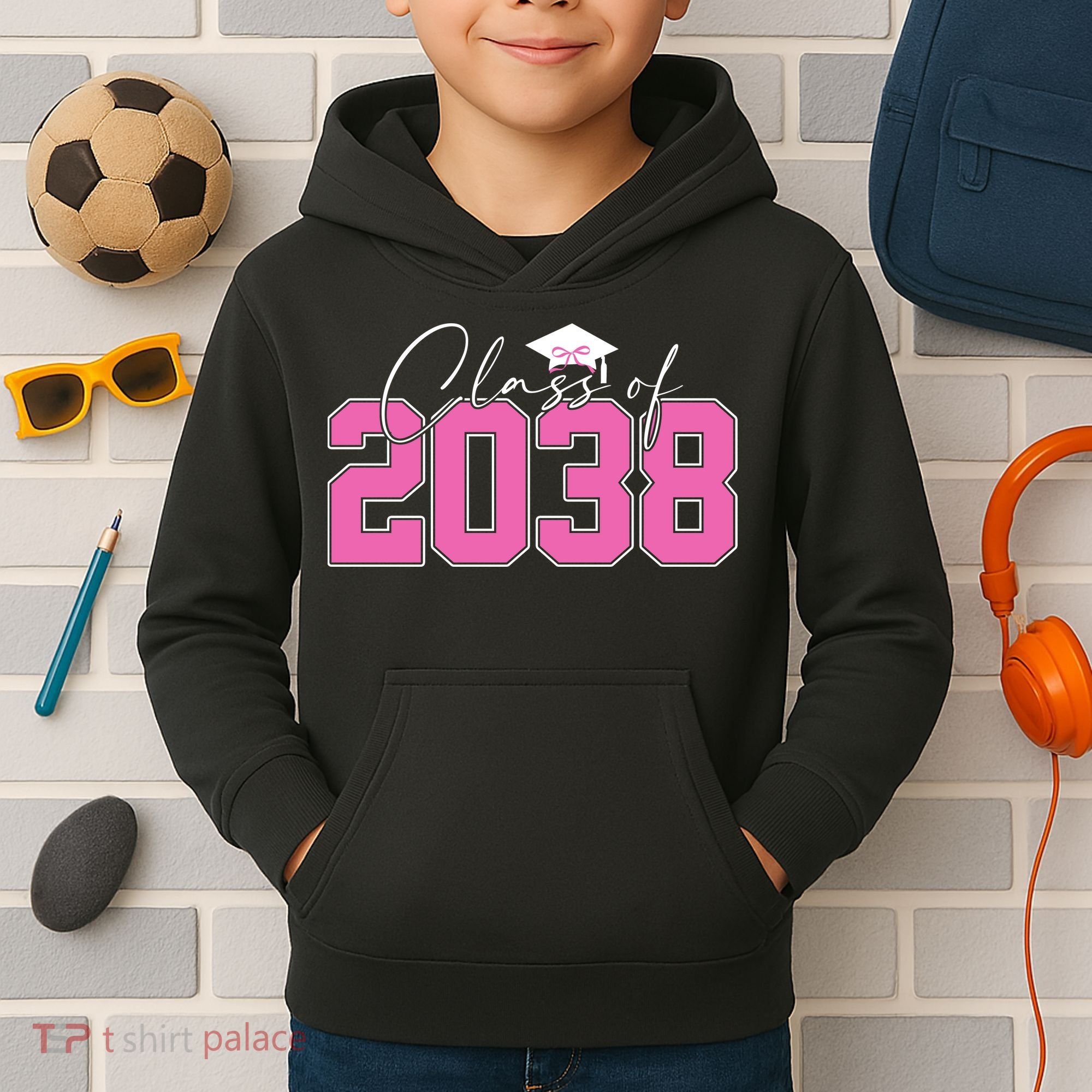 Class Of 2038 Grow With Me Kindergarten Kids Hoodie