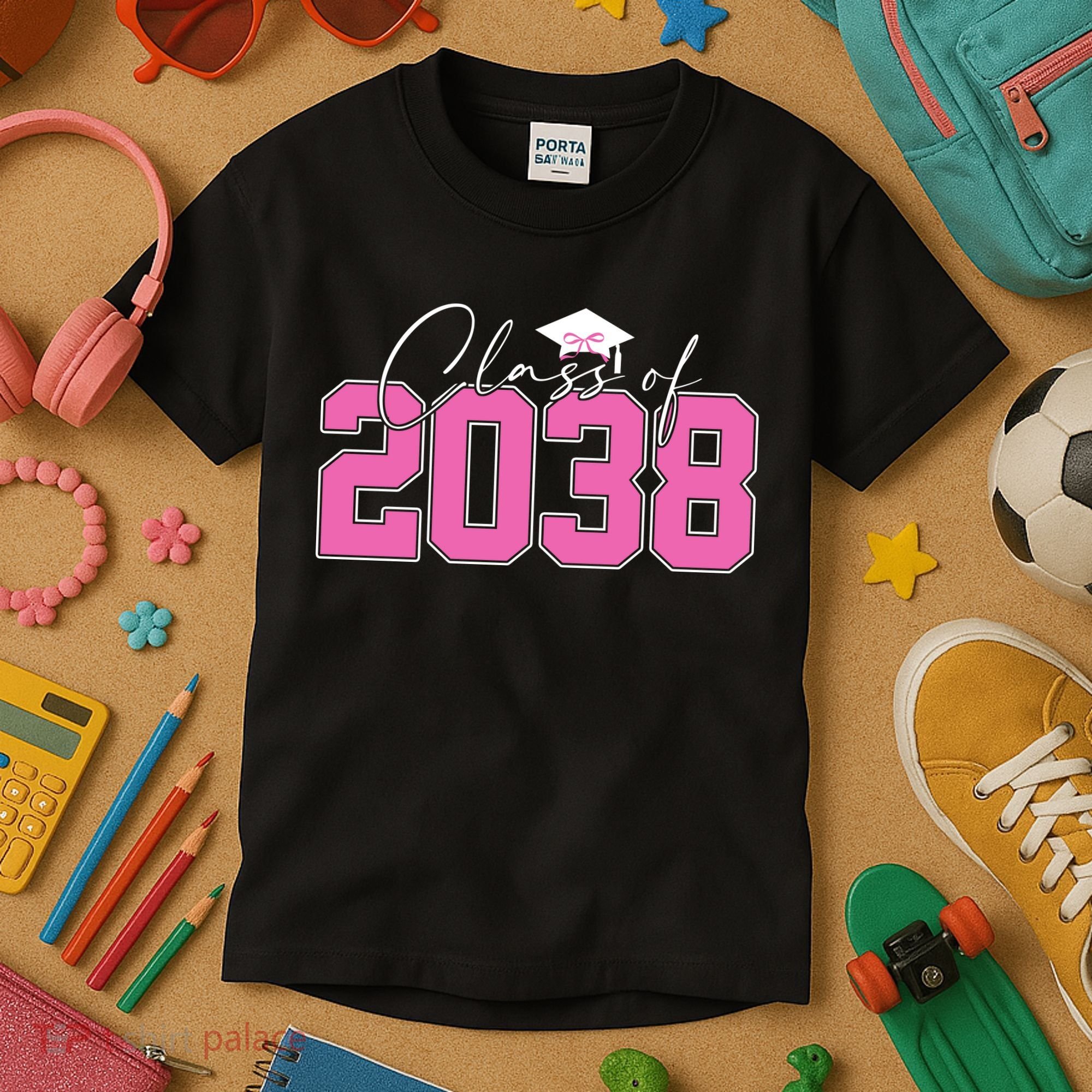 Class Of 2038 Grow With Me Kindergarten Kids T-Shirt