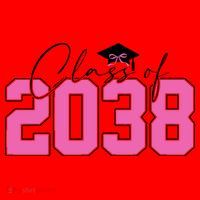 Class Of 2038 Grow With Me Kindergarten Santa Hat thumb 1
