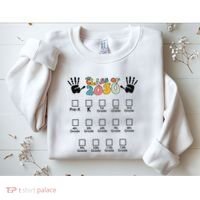Class Of 2030 Grow With Me Checklist Prek 12th Retro K12 Sweatshirt thumb 2