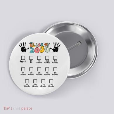 Class Of 2030 Grow With Me Checklist Prek 12th Retro K12 Button