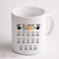 Class Of 2030 Grow With Me Checklist Prek 12th Retro K12 Coffee Mug thumb 1
