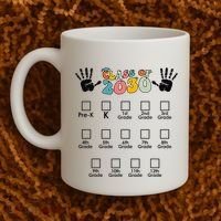 Class Of 2030 Grow With Me Checklist Prek 12th Retro K12 Coffee Mug thumb 2