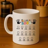Class Of 2030 Grow With Me Checklist Prek 12th Retro K12 Coffee Mug thumb 4