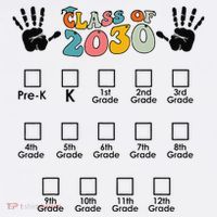 Class Of 2030 Grow With Me Checklist Prek 12th Retro K12 Women's Tank Top thumb 5