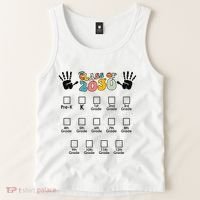 Class Of 2030 Grow With Me Checklist Prek 12th Retro K12 Tank Top thumb 2