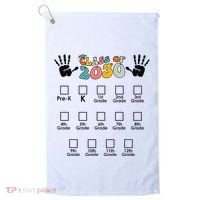 Class Of 2030 Grow With Me Checklist Prek 12th Retro K12 Golf Towel thumb 0
