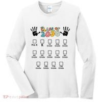 Class Of 2030 Grow With Me Checklist Prek 12th Retro K12 Women's Long Sleeve Shirt thumb 0