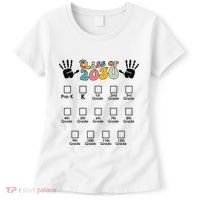 Class Of 2030 Grow With Me Checklist Prek 12th Retro K12 Women's T-Shirt thumb 0