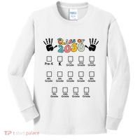 Class Of 2030 Grow With Me Checklist Prek 12th Retro K12 Kids Long Sleeve Shirt thumb 0