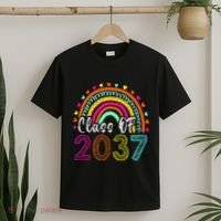 Class Of 2037 Kindergarten Prek Grow With Me Graduation T-Shirt thumb 2