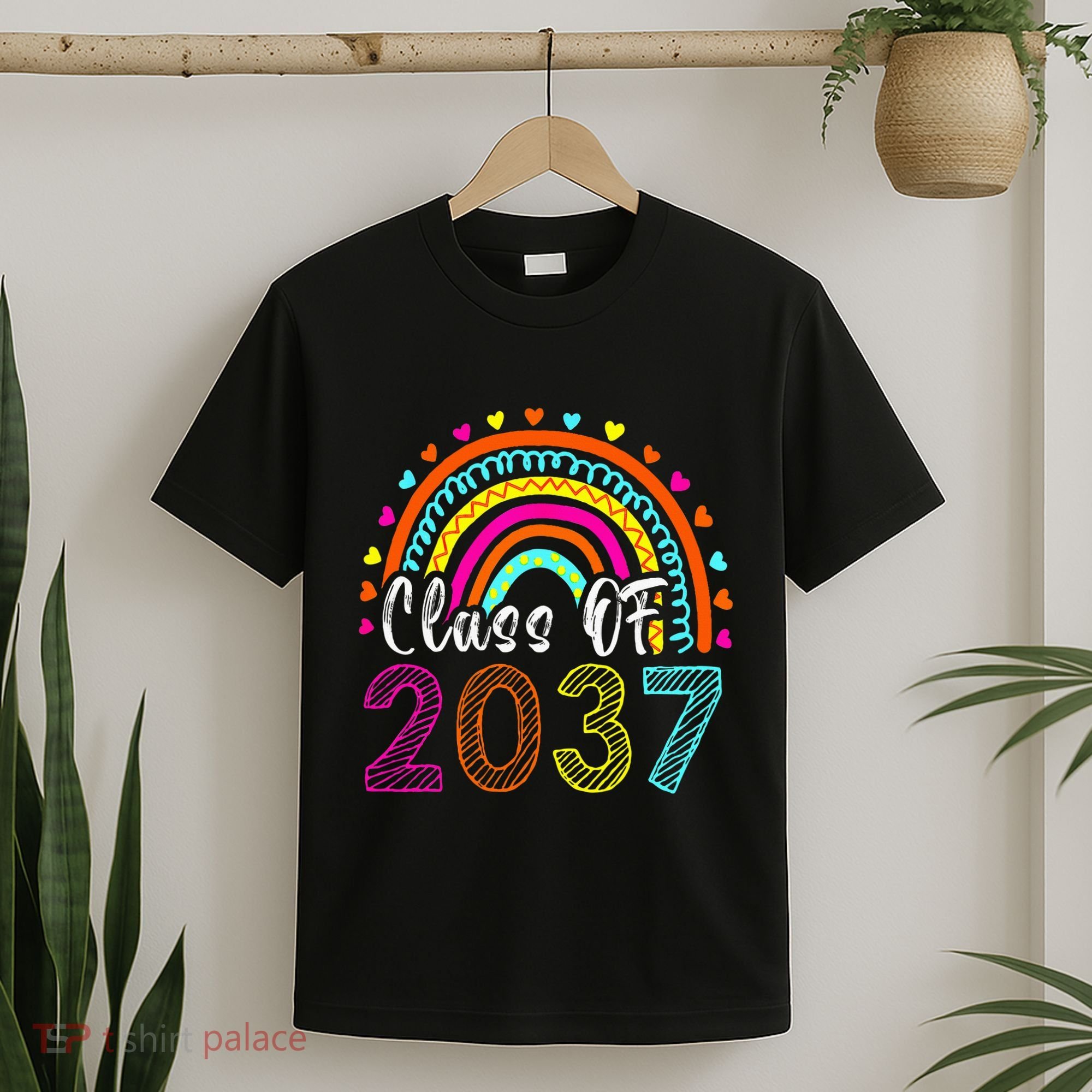 Class Of 2037 Kindergarten Prek Grow With Me Graduation T-Shirt