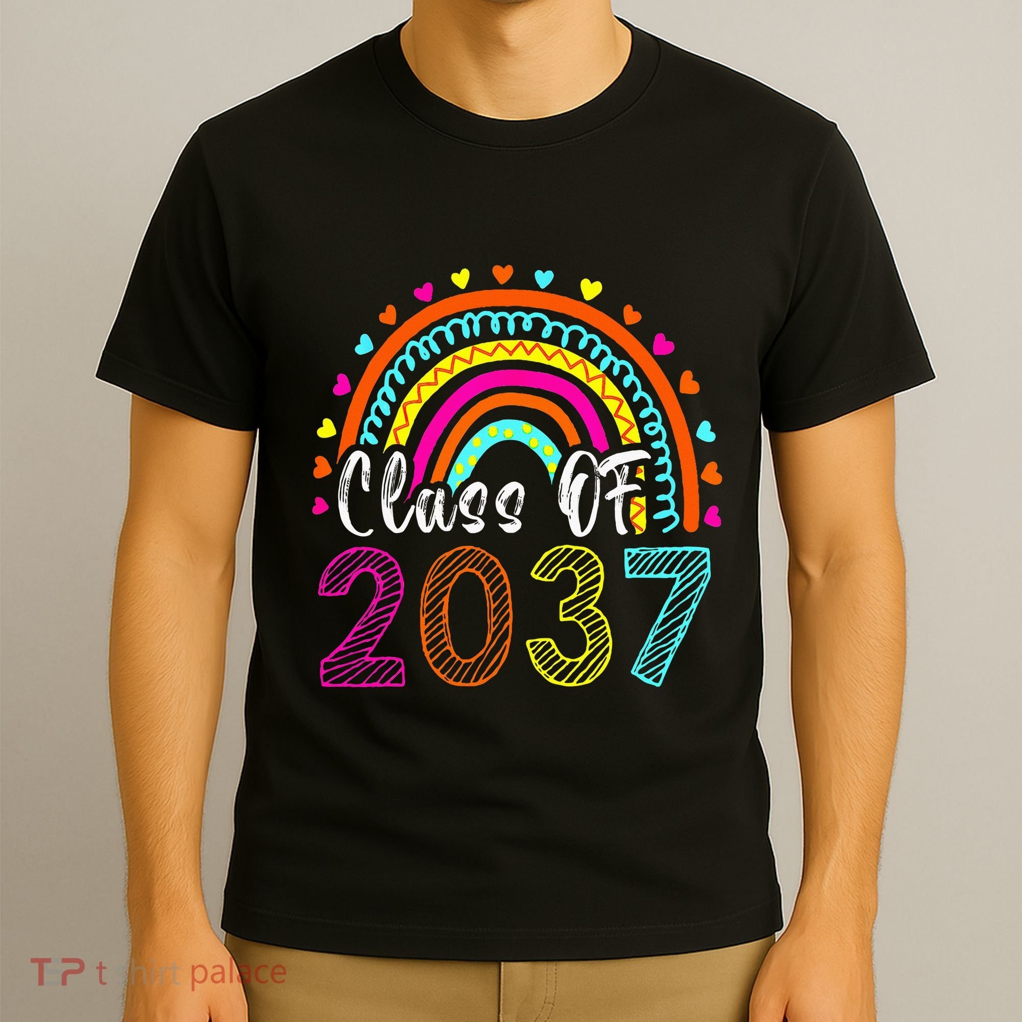 Class Of 2037 Kindergarten Prek Grow With Me Graduation T-Shirt