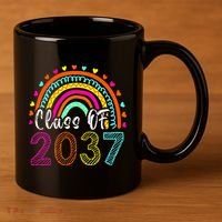 Class Of 2037 Kindergarten Prek Grow With Me Graduation 11oz C Handle Ceramic Mug thumb 3