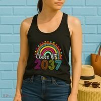 Class Of 2037 Kindergarten Prek Grow With Me Graduation Women's Tank Top thumb 2