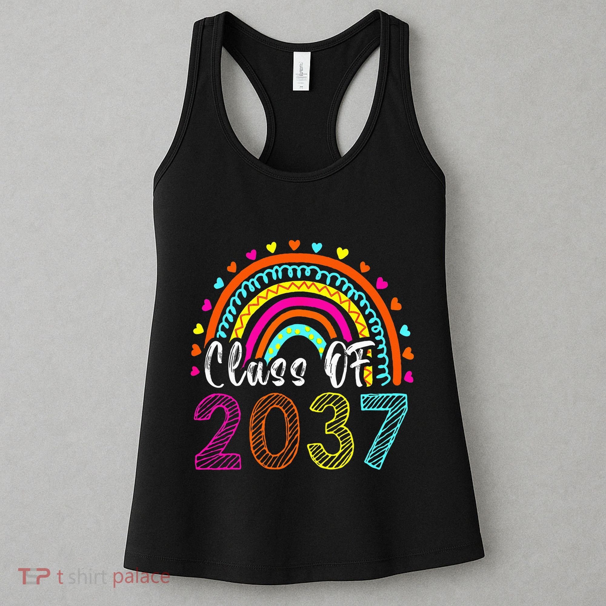 Class Of 2037 Kindergarten Prek Grow With Me Graduation Women's Tank Top