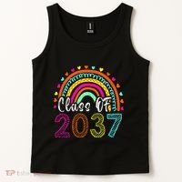 Class Of 2037 Kindergarten Prek Grow With Me Graduation Tank Top thumb 2