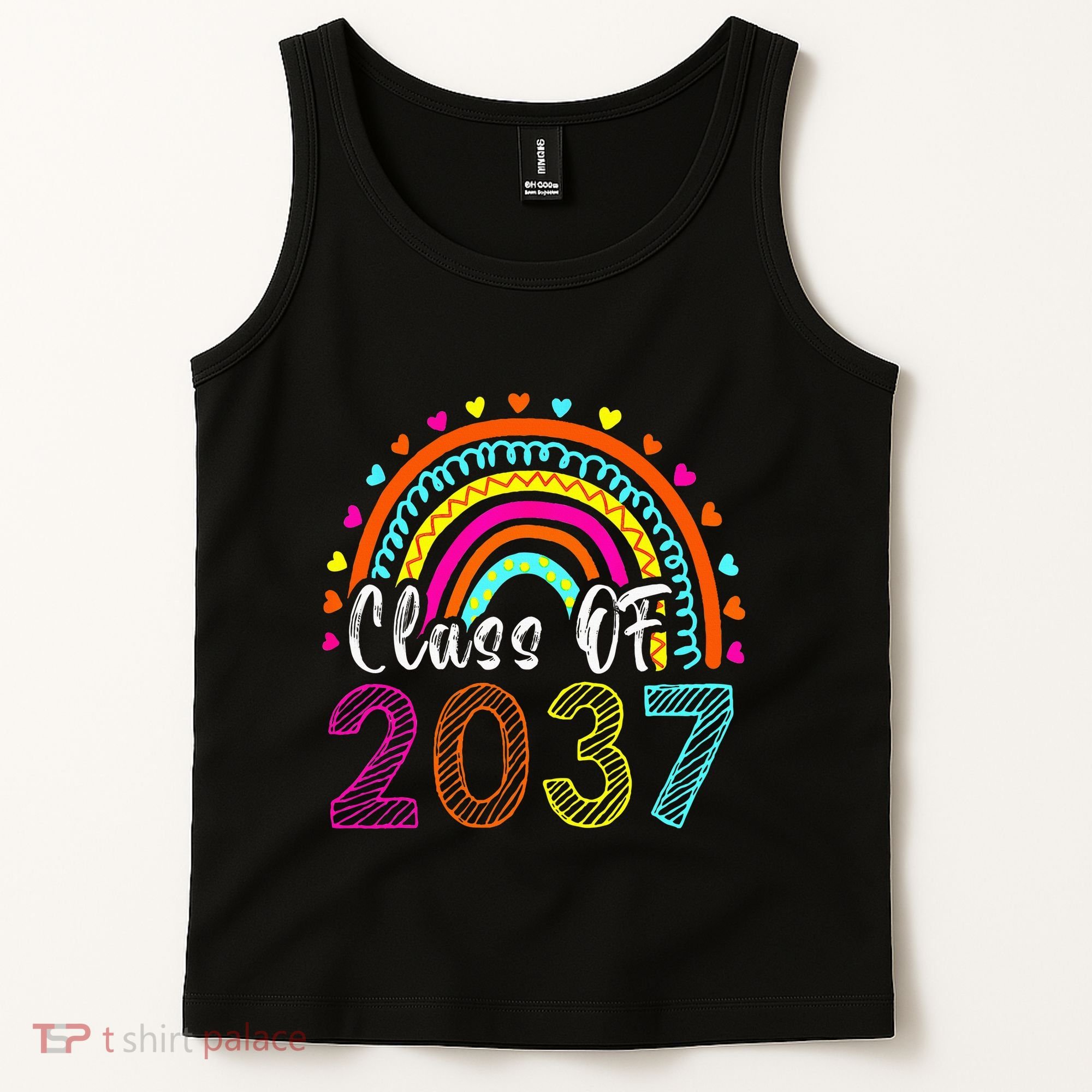 Class Of 2037 Kindergarten Prek Grow With Me Graduation Tank Top