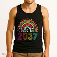 Class Of 2037 Kindergarten Prek Grow With Me Graduation Tank Top thumb 3