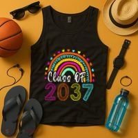 Class Of 2037 Kindergarten Prek Grow With Me Graduation Tank Top thumb 4