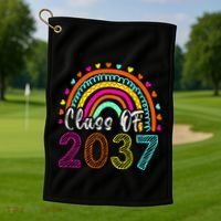 Class Of 2037 Kindergarten Prek Grow With Me Graduation Golf Towel thumb 1