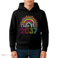 Class Of 2037 Kindergarten Prek Grow With Me Graduation Kids Hoodie thumb 4