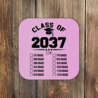 Class Of 2037 Grow With Me Checklist Kindergarten 12th Grade Coaster thumb 0