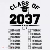 Class Of 2037 Grow With Me Checklist Kindergarten 12th Grade USA-Made Doggie Bandana thumb 2