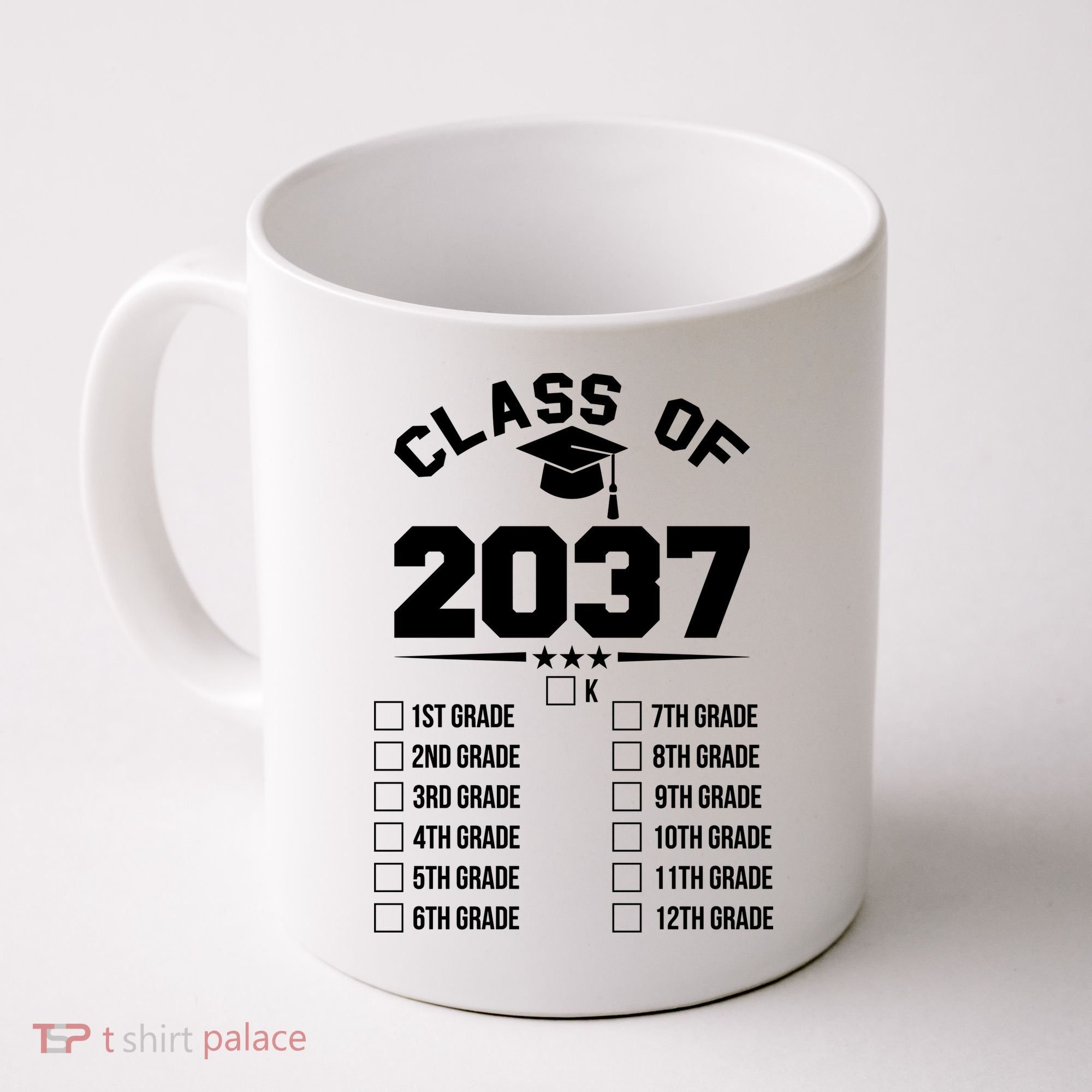 Class Of 2037 Grow With Me Checklist Kindergarten 12th Grade Coffee Mug