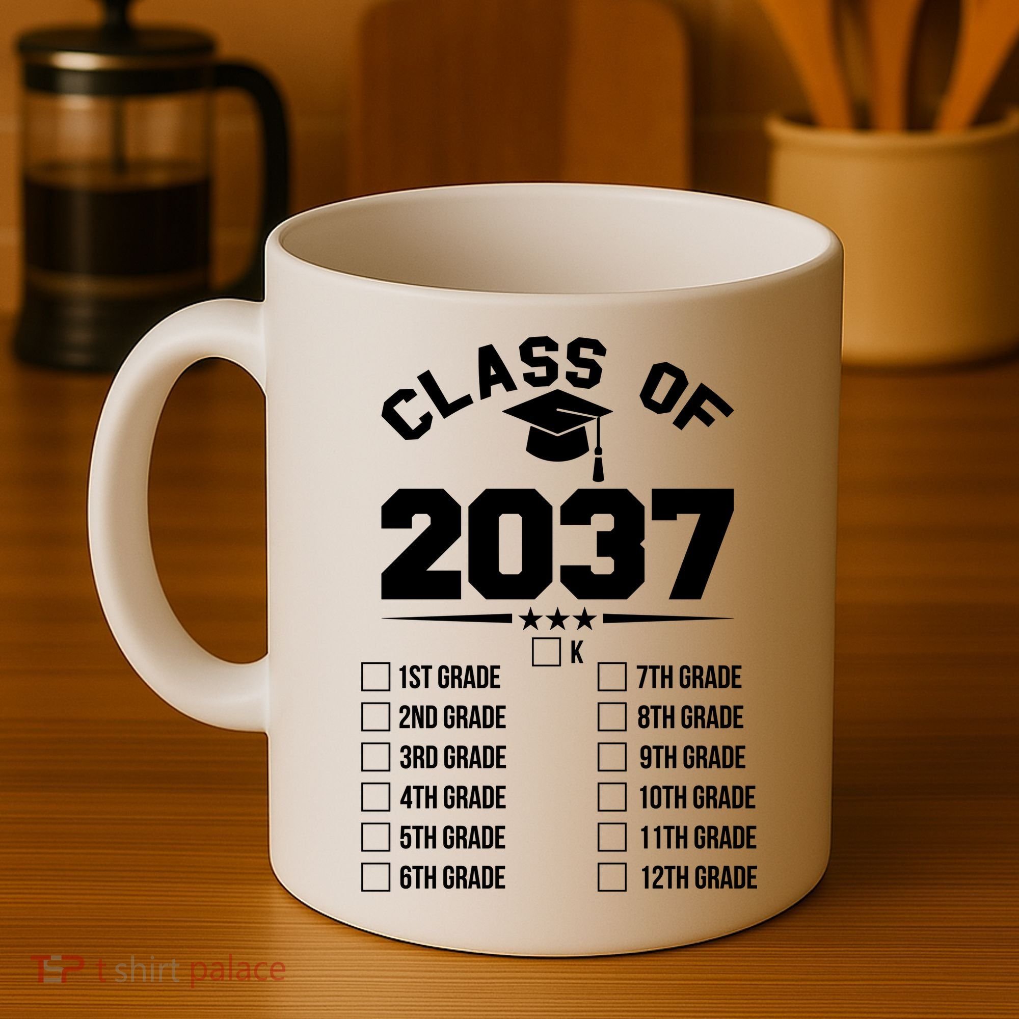 Class Of 2037 Grow With Me Checklist Kindergarten 12th Grade Coffee Mug