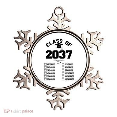 Class Of 2037 Grow With Me Checklist Kindergarten 12th Grade Ornament