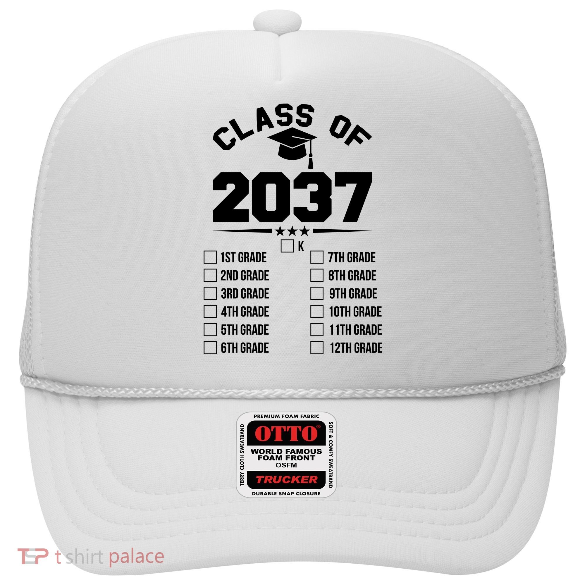 Class Of 2037 Grow With Me Checklist Kindergarten 12th Grade Hat