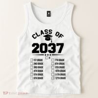 Class Of 2037 Grow With Me Checklist Kindergarten 12th Grade Tank Top thumb 2