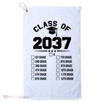 Class Of 2037 Grow With Me Checklist Kindergarten 12th Grade Golf Towel thumb 0