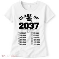 Class Of 2037 Grow With Me Checklist Kindergarten 12th Grade Women's T-Shirt thumb 0