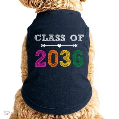 Class Of 2036 Colorful Graduation Gift Doggie Tank