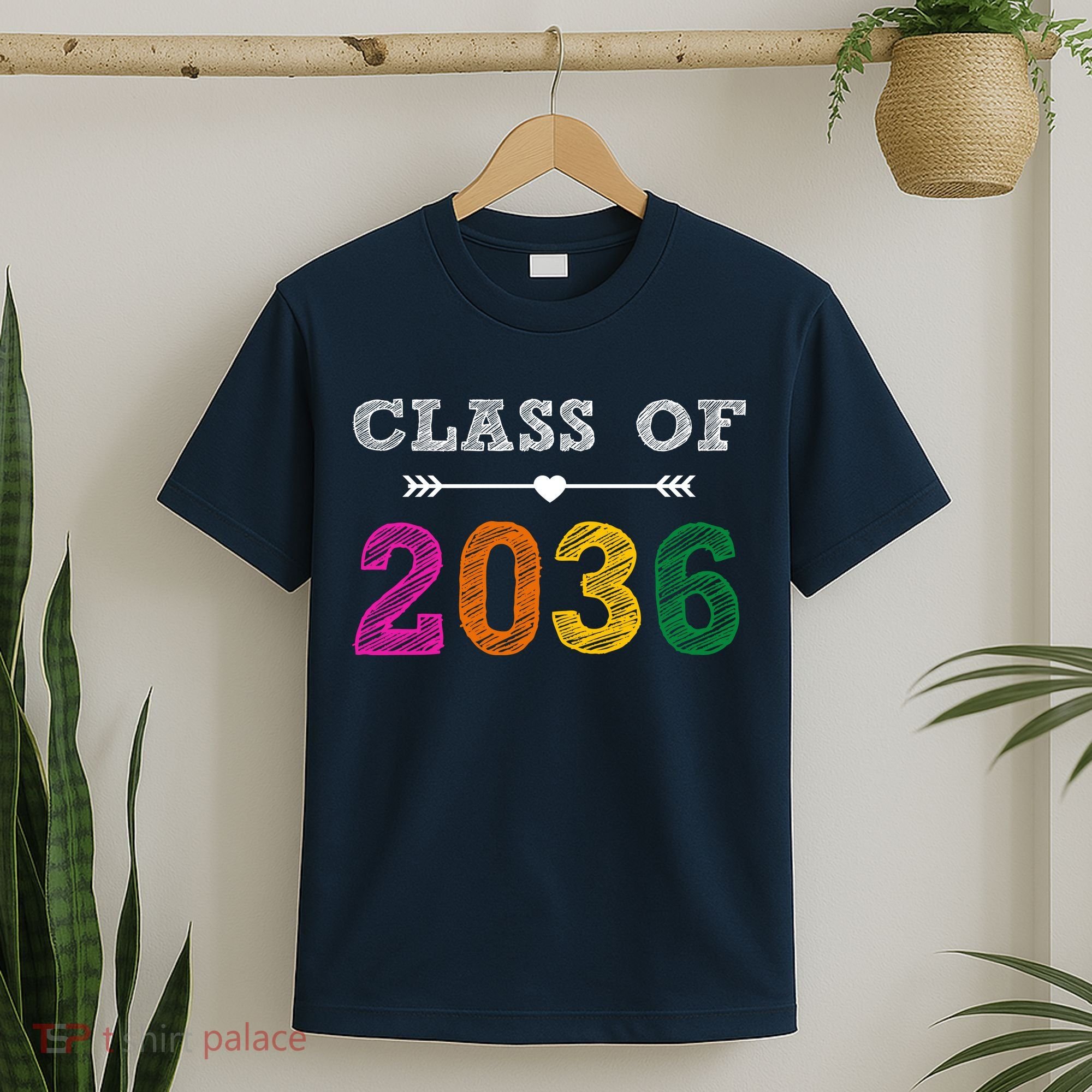 Class Of 2036 Colorful Graduation Gift T-Shirt
