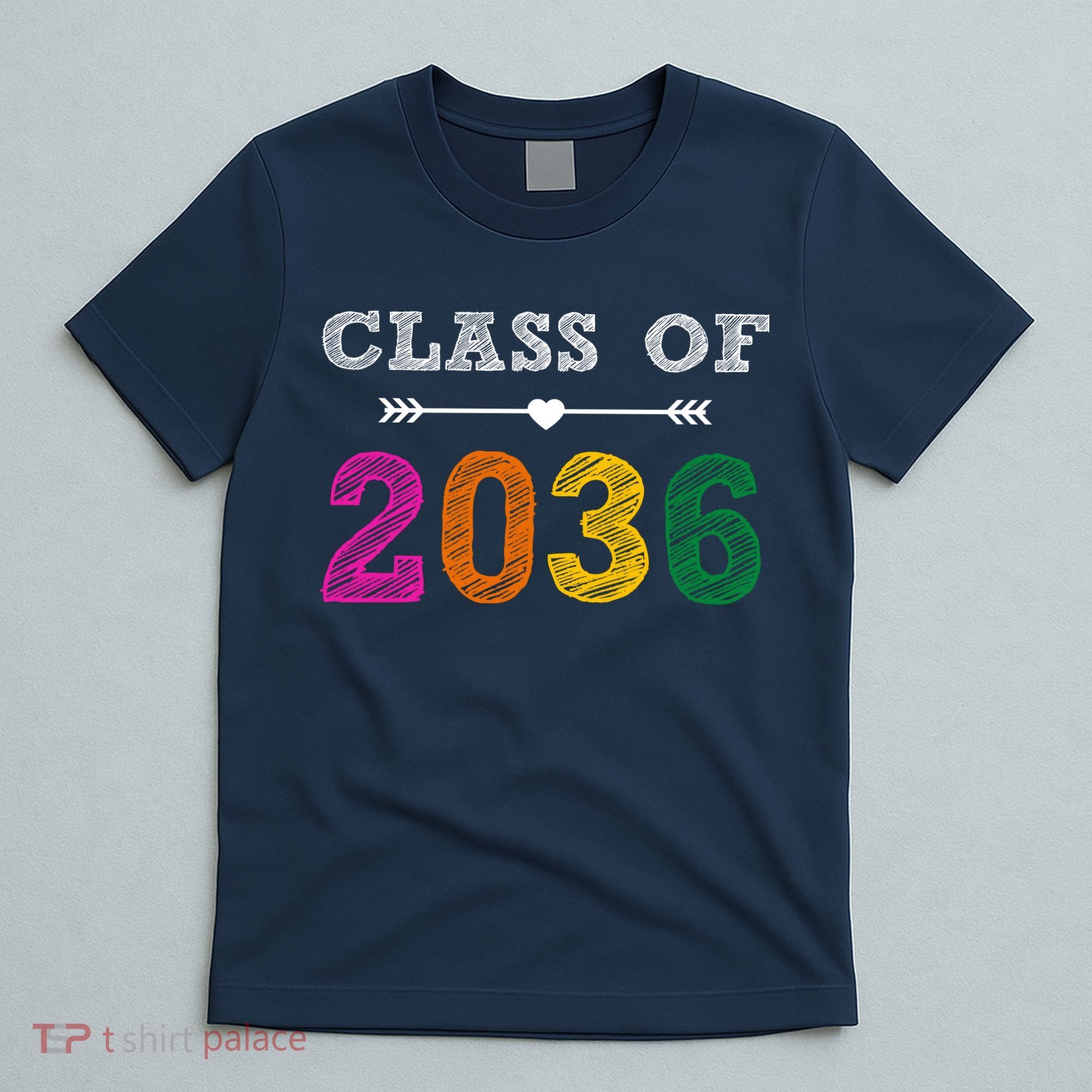 Class Of 2036 Colorful Graduation Gift T-Shirt
