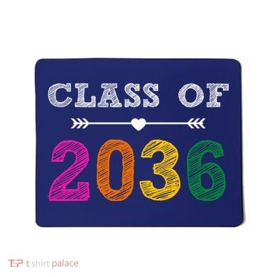 Class Of 2036 Colorful Graduation Gift Mousepad