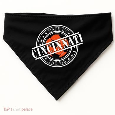 Cincinnati Ohio 513 Soccer Squad USA-Made Doggie Bandana